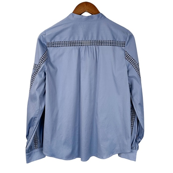 White House Black Market Embroidered Poplin Shirt Size Small - Picture 4 of 7